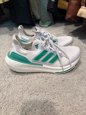 adidas Ultraboost Women's White & Teal Athletic Running Shoes